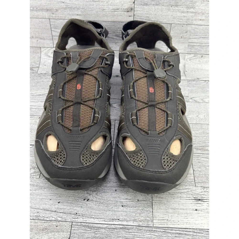 Teva Water Sandals Hiking Sport Quick Dry Breathable Men Size 9‎ Brown Gray